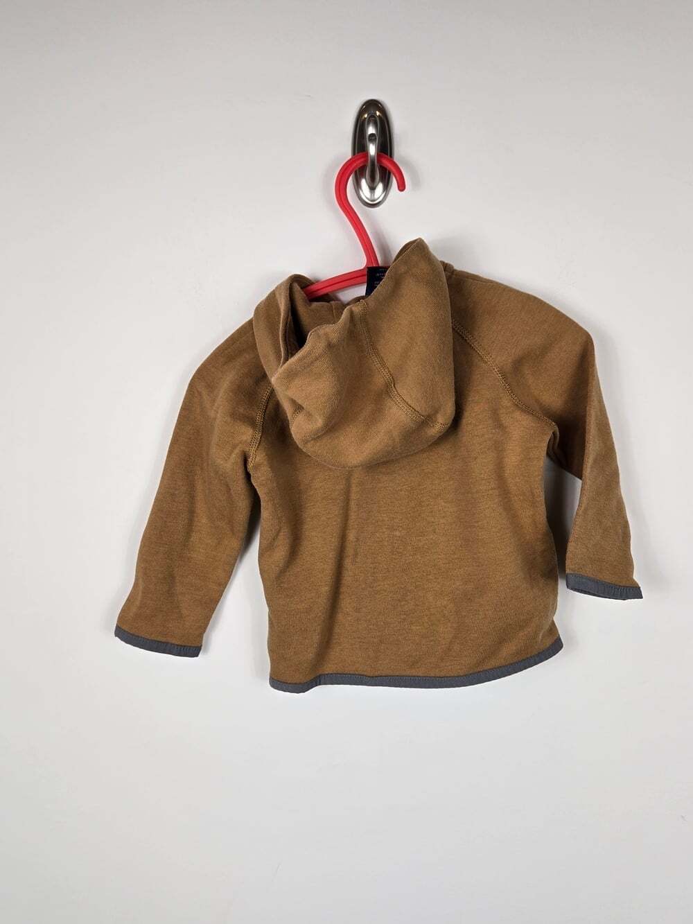 GapFit Baby 6-12M Brown Zip Hoodie Cotton Full Zip Activewear Jacket - Picture 5 of 6